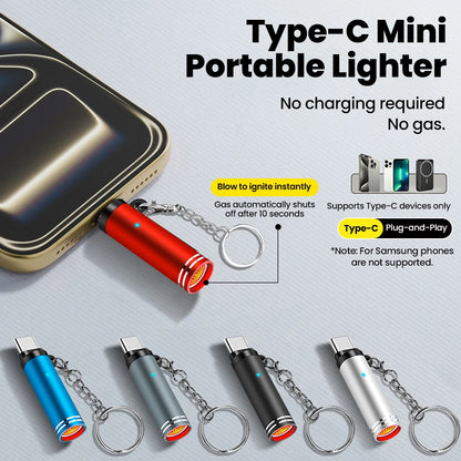 Mini Encendedor USB-C para Teléfono Sin Llama