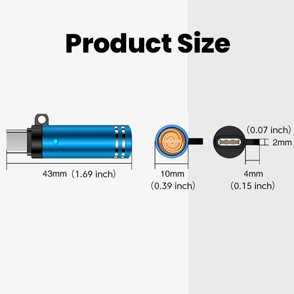 Mini Encendedor USB-C para Teléfono Sin Llama